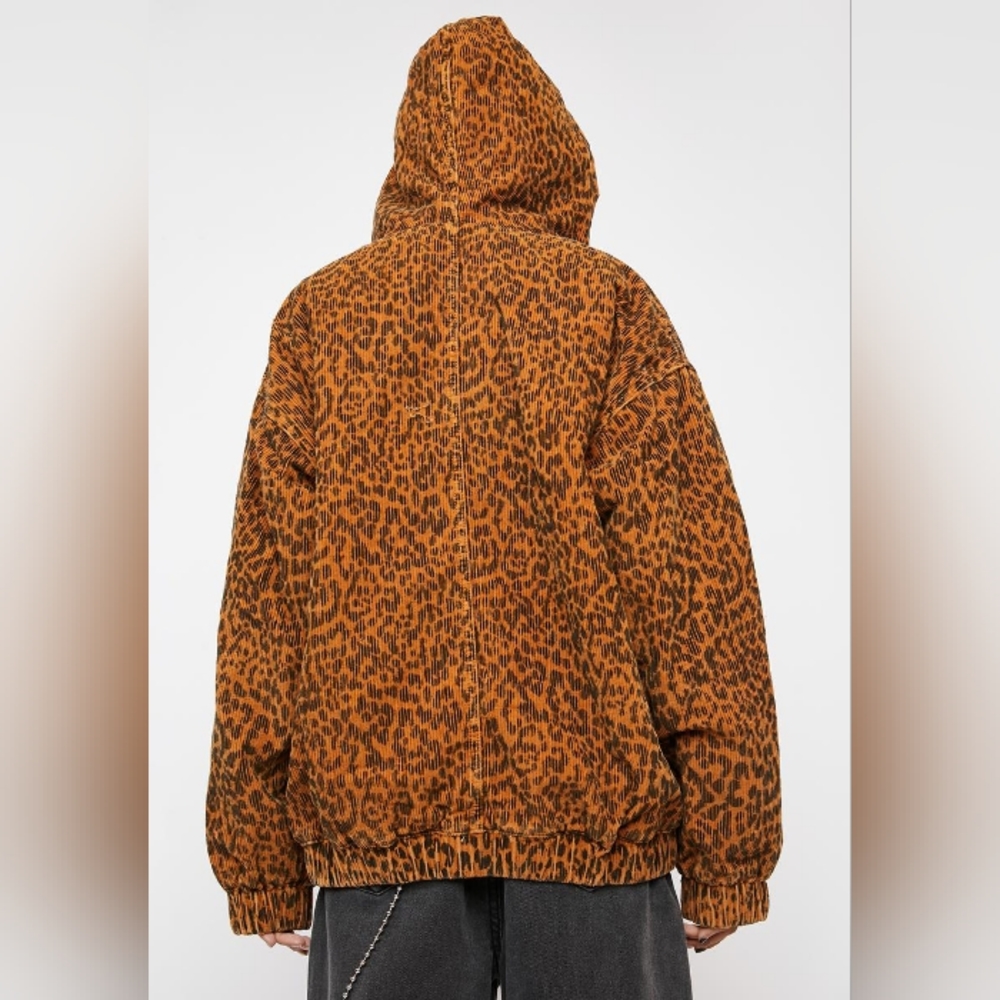BDG Leopard Print Cord Skater Jacket - Picture 3 of 7